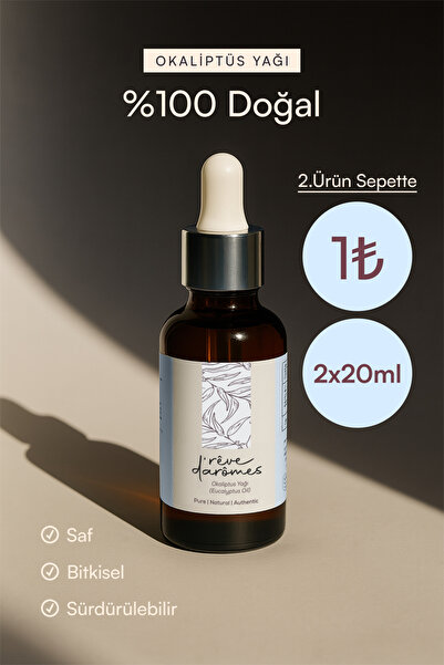 Rêve d’Arômes %100 Doğal & Ferahlatıcı Okaliptüs Yağı – 20 ml