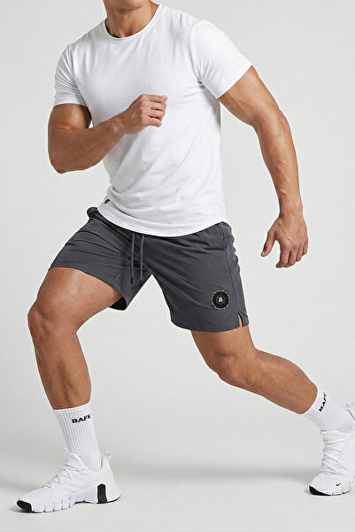 BAFK NO FEAR Gri, Dokuma, Esnek ve Terletmez Erkek Spor Şort