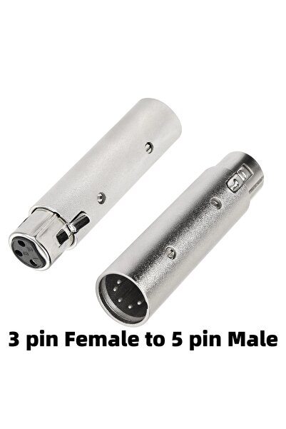 Choice محول صوت ذو غلاف معدني، أنثى 5 دبابيس، ذكر 3 دبابيس XLR إلى أنثى 5 دبا...