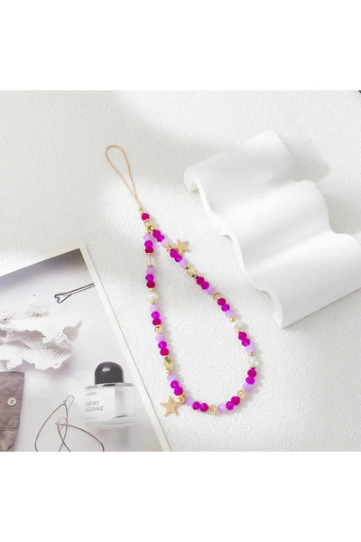 Choice قلادة خماسية الشكل من الخرز باللونين الأزرق والأخضر، وسلسلة أنيقة لحاف...