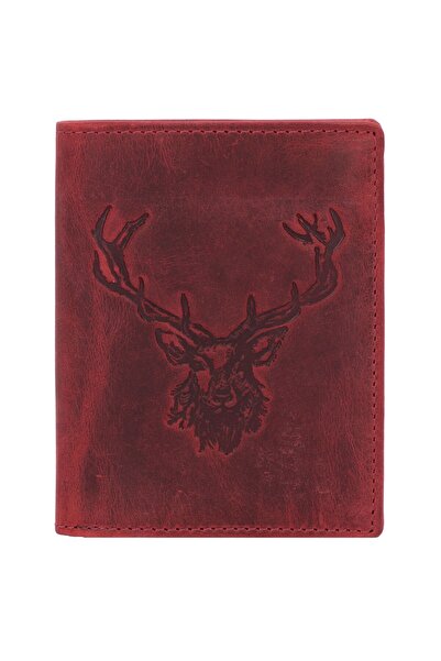 Greenburry Vintage Geldbörse Hirsch Leder 9,5 cm