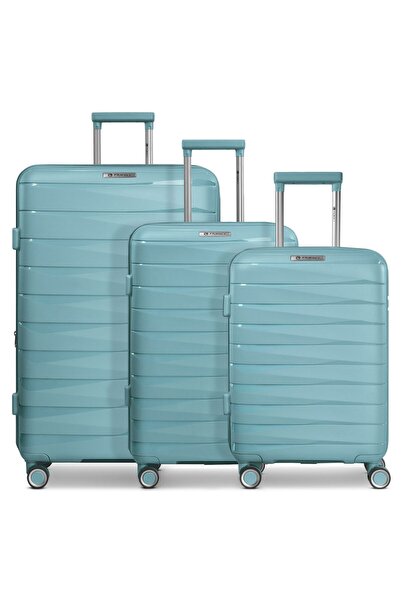 Franky London 4 Rollen Kofferset 3-teilig mit Dehnfalte