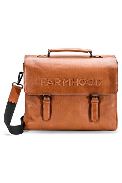 Farmhood Memphis Aktentasche XXL 3 Fächer Leder 39 cm