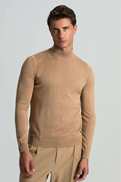 Hemington Lupetto Yaka Merino Yün Camel Triko