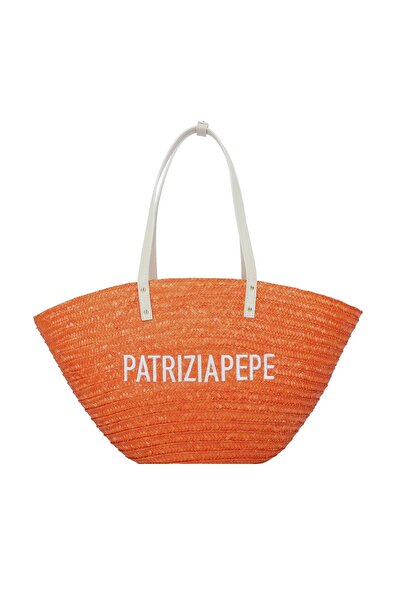 Patrizia Pepe Sommer Stroh Shopper Tasche 51 cm