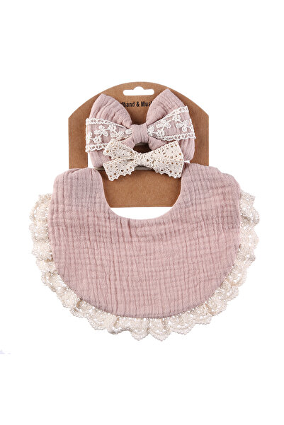 Choice طقم مريلة أطفال من 3 قطع، مصنوعة من قطن الموسلين السادة والخيزران، مزي...