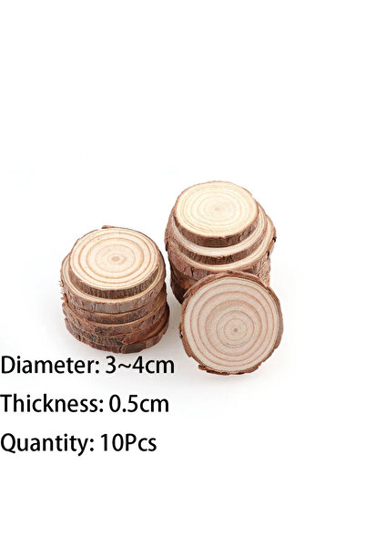 Choice 3-4 سم / 10 قطع، 3-16 سم / 1-10 قطع، شرائح دائرية سميكة من خشب الصنوبر...