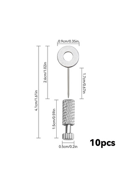 Choice إبر خياطة جلدية فضية من إيمازي، 10 قطع، مقاس 6-12 مم، لتحديد موضع الخي...