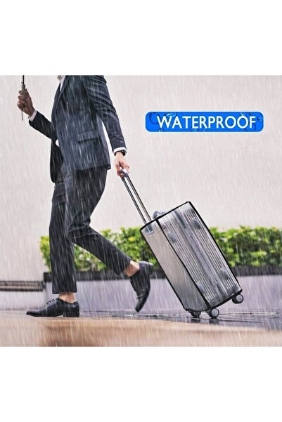 Boldy Husă impermeabilă pentru valiză - Husă transparentă pentru bagaje - Husă transparentă pentru valiză - Protector transparent pentru valiză