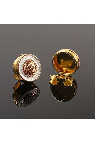 Choice أزرار أكمام معدنية بيضاء عتيقة اللون، قطعتان، لتزيين الملابس والإكسسوارات.