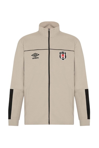 Beşiktaş S.K. Bjk Umbro 25/26 Erkek Fermuarlı Sweatshirt BEJ