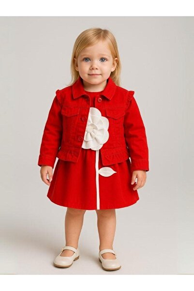 Zekids Kız Bebek Cep Detaylı İnce Mevsimlik Ceket