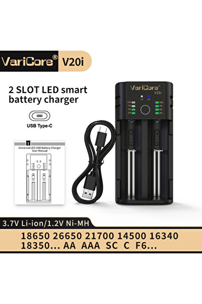 Choice كابل USB V20i-USB Varicore V20i V10 من النوع C، شاحن بطارية ذكي مزود ب...