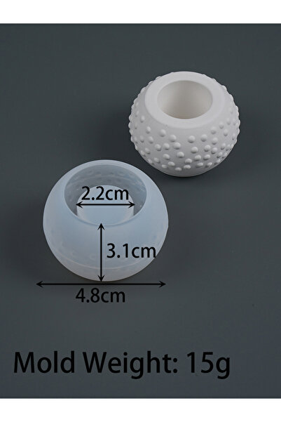 Choice قالب سيليكون صغير لحامل الشموع بنقاط البولكا، قاعدة شموع جبسية دائرية ...