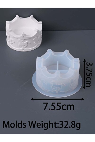 Choice قالب سيليكون خرساني على شكل جرة شموع دائرية بارزة، قالب صب علب تخزين م...