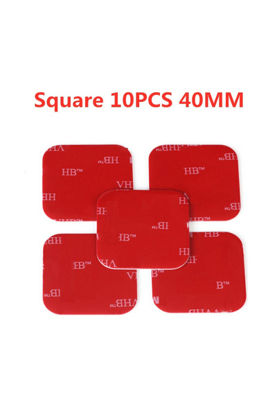 Choice شريط لاصق مزدوج الجوانب شفاف من الأكريليك، مربع 40 × 40 مم، 10 قطع، لاصق قوي مقاوم للماء