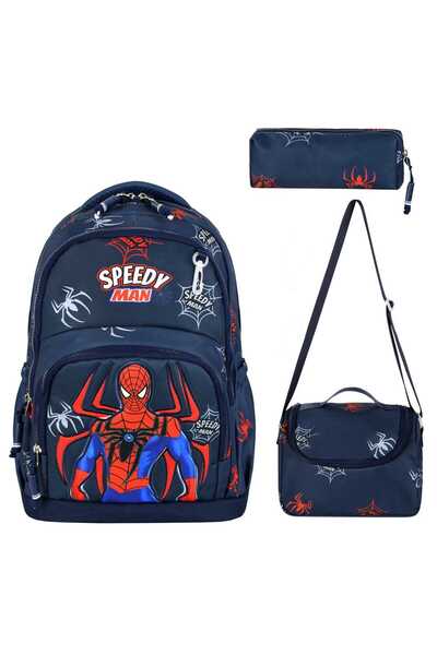 Alanç Gift Erkek Çocuk Ortopedik Su Geçirmez Kumaş İlkokul Sırt Çantası Terma...