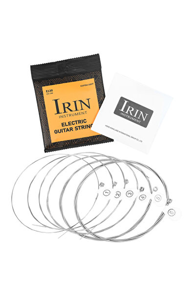 Choice مجموعة أوتار جيتار كهربائي IRIN E130 فضية اللون، 6 قطع، مطلية بالنيكل ...