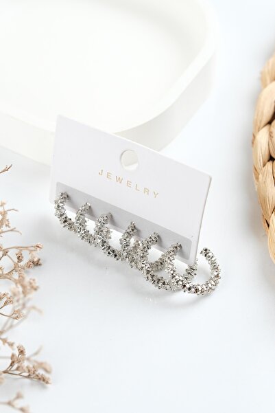 Jack Ferrero Kadın Çoklu Altın Kaplama Küpe Seti