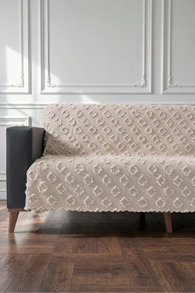 VELANORA HOME Cream Color Sofa Cover 175X215 cm Sofa Bed Cover Premium Chenil...