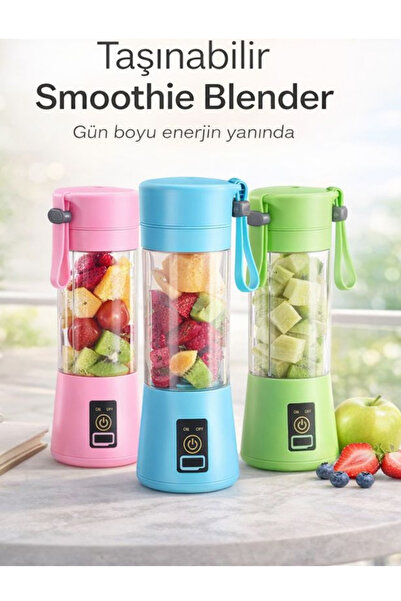 Cin Blender Şarjlı Mini Portatif Taşınabilir Kişisel Blender 380ml