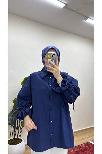 MOONSC BALON KOL BEL BAĞLAMALI TESETTÜR GÖMLEK