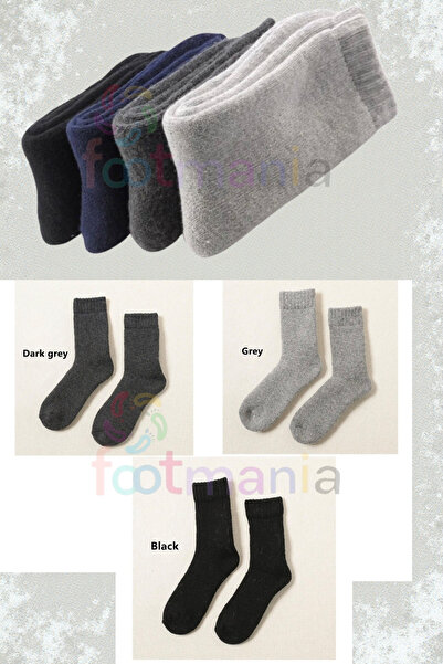 footmania مجموعة من 5 قطع من الجوارب الشتوية للرجال والنساء (ماصة للحرارة)