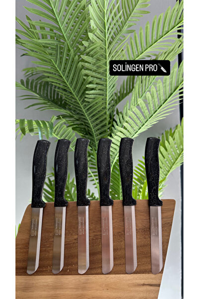 Solingen Pırıltı Serisi 6’lı Mikro Tırtıklı Sebze ve Meyve Bıçağı(SİYAH)
