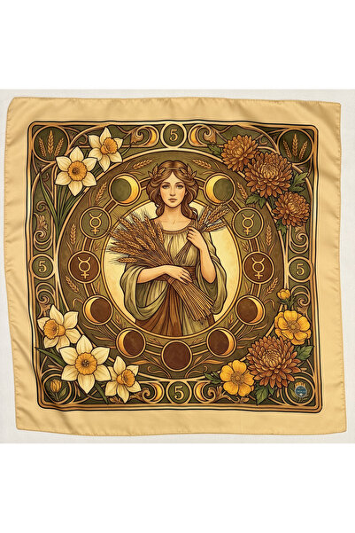 time in a tin retro 1960 Silky Satin Design Scarf Special for Virgo