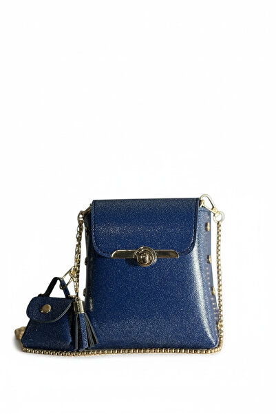 MAY BAGS Mini Cüzdan Hediyeli Simli Crossbody Çanta