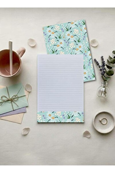 Lizy دفتر ملاحظات ملون مخطط مقاس A5 - 80 جرام، 100 ورقة، يُفتح من الأعلى