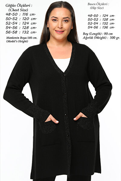 Laden Plus Size Women's Silvery Long Mother Medium Thick Custom Knitwear Soft...