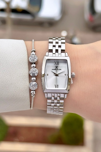 Daniel Klein Silver Renk 24 Ay Garantili 26 mm Kadın Kol Saati ve Hediye Bile...