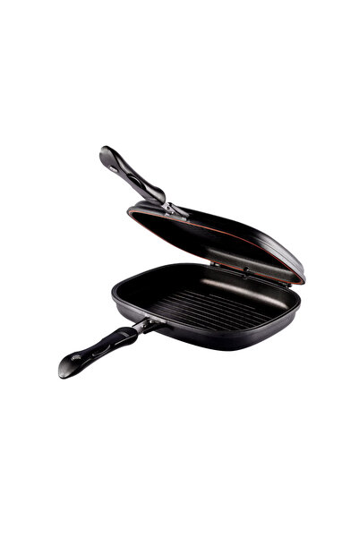 KRASINO tigaie dublă, aluminiu, neagră, antiaderentă, 36 cm