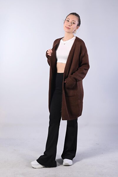 Mckanzie 1574 Cardigan cu mâneci cu buzunare Selanik Tunik