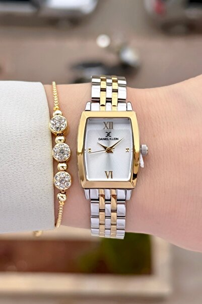 Daniel Klein Sarı Silver Renk 24 Ay Garantili 26 mm Kadın Kol Saati ve Hediye...