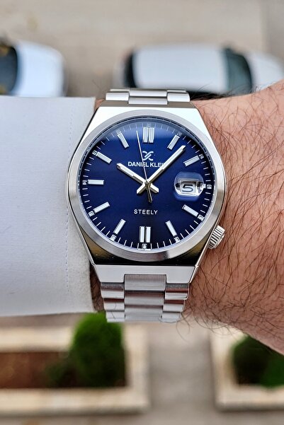 Daniel Klein Kadranı Lacivert Kordonu Metalik Renk 2 Yıl Garantili 40 mm Çeli...
