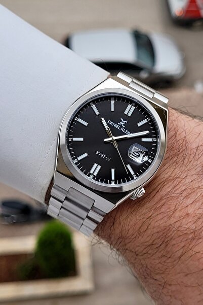 Daniel Klein Kadranı Siyah Kordonu Silver Renk 24 Ay Garantili 40 mm Çelik Me...