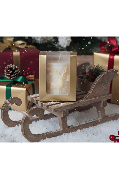 Herum Scented candle with pattern, HANDMADE, soy wax, cotton wick, 7.5 cm