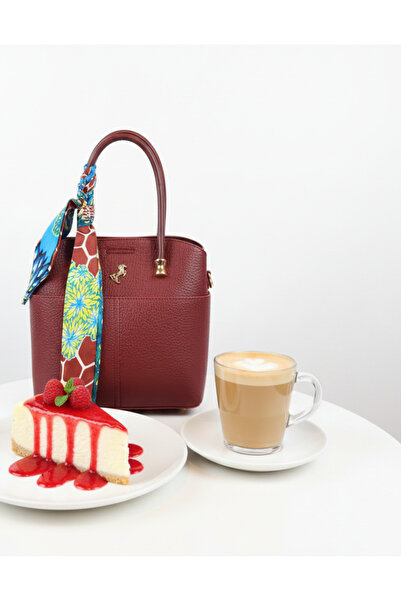 Çanta Trend حقيبة ميامي بولو كلوب 5 ذات الأقسام المتعددة للنساء مع إكسسوارات وشاح وحزام لليد والكتف