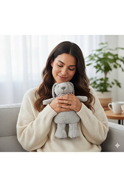 MİMOZA PARK حقيبة مياه ساخنة للأطفال من القطيفة لوكس سعة 1 لتر مع أرنب هيرو