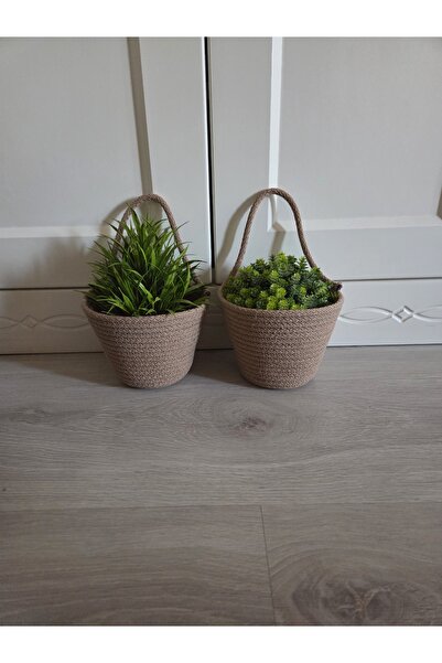 ÖRGÜM Coș decorativ 2 buc. Mini coș cu flori artificiale 12x10 cm NU INCLUDE ...