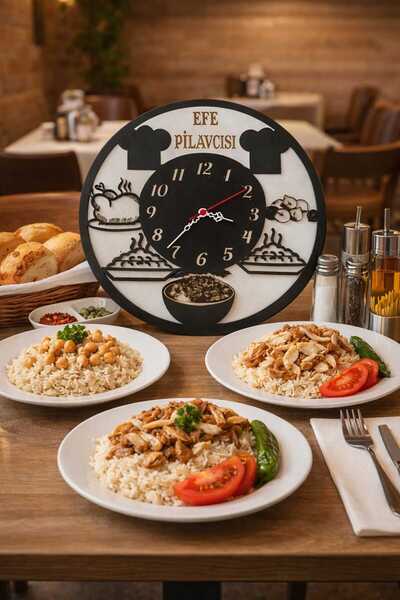 mrchediyesepeti Pilav tavuk satan firmalar için tasarlanmış duvar saati kişiy...