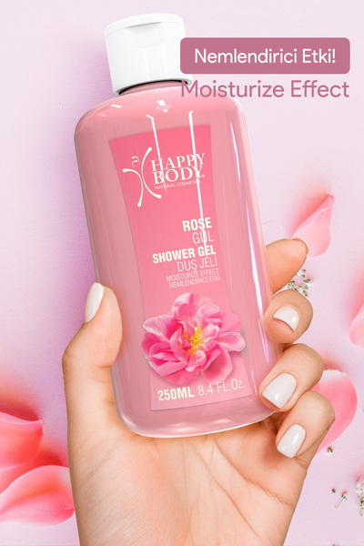 Happy Body Gül Kokulu Banyo Ve Duş Jeli 250ml - Nemlendirici Etki