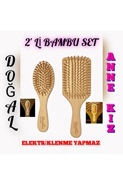 MadameNatural %100 DOĞAL 2`Lİ BAMBU TARAK SETİ