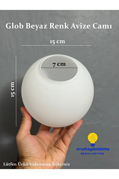erşahaydınlatma Glob Avize Camı Beyaz Renk 15 Lik