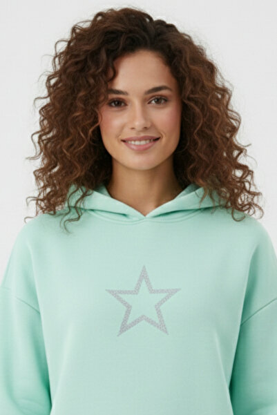 UNCİA OUTDOORS Hanorac cu glugă pentru femei, cu model Little Star, oversize,...