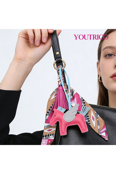 Youtrico Handmade, Pegasus Bag Charms for Handbag,Beautiful pink,52g