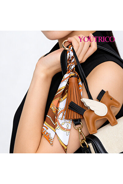 Youtrico Handmade,Pegasus Bag Charms for Handbag,Brown,52g