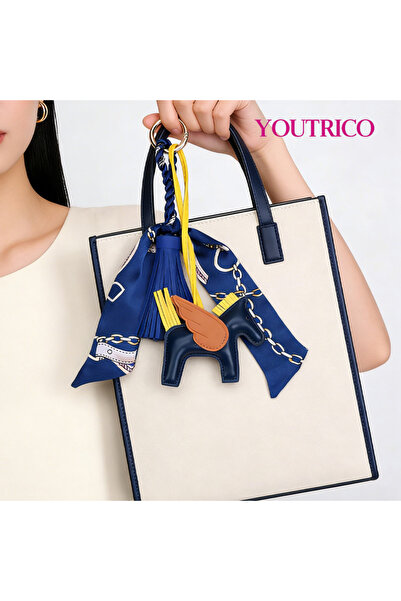 Youtrico Handmade, Pegasus Bag Charms for Handbag,Fashion Blue,52g